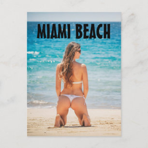 MIAMI BEACH GIRL BIKINI FLORIDA POSTCARDS