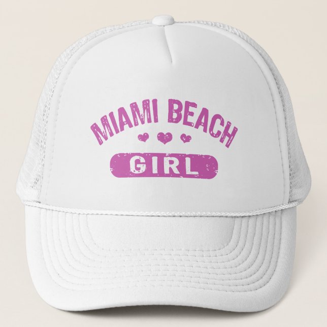 Miami Beach Girl Trucker Hat (Front)