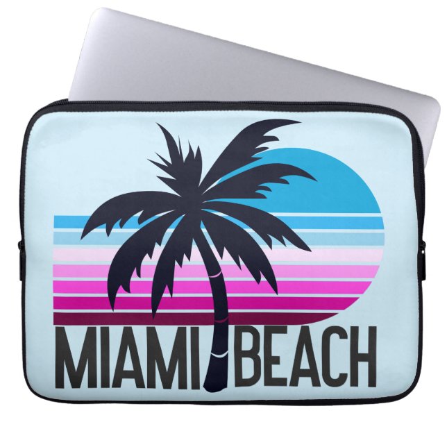 Miami Beach   Laptop Sleeve (Front)
