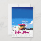 Miami Beach Life guard hut poster (Front)