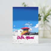 Miami Beach Life guard hut poster (Standing Front)