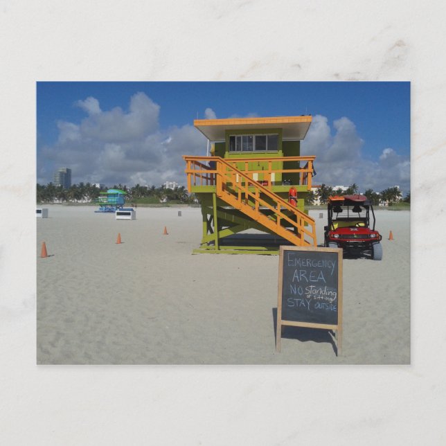 Miami Beach Lifeguard Ocean Patrol #04 Postcard (Front)