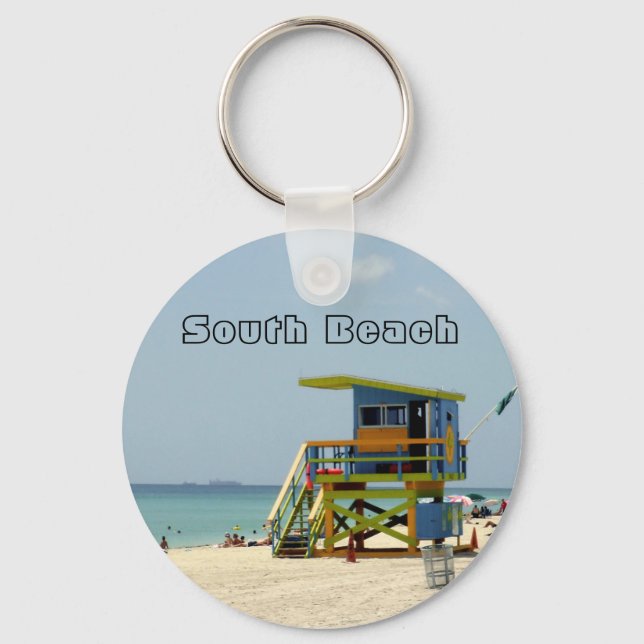 Miami Beach Lifeguard Shack Keychain (Front)