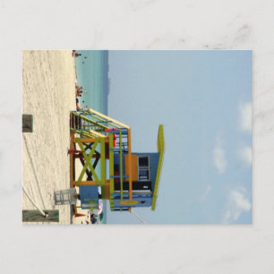 Miami Beach Lifeguard Shack Postcard