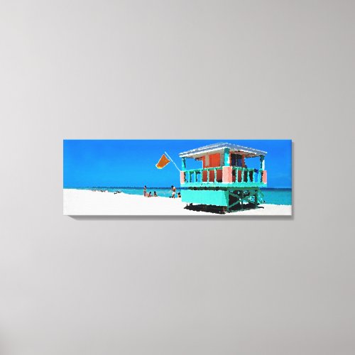 Miami Beach Lifeguard Stand Canvas Wrap Original