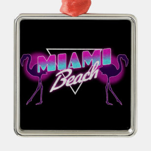 Miami beach metal ornament