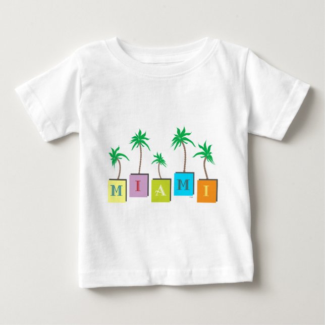 Miami Beach Palms Baby T-Shirt (Front)