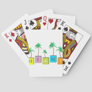 Miami Beach Palms Poker Cards