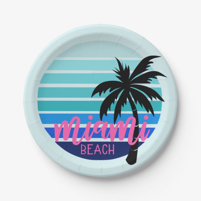 Miami Beach Paper Plates (Front)