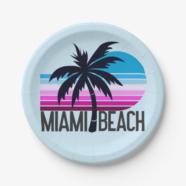 Miami Beach   Paper Plates (Front)