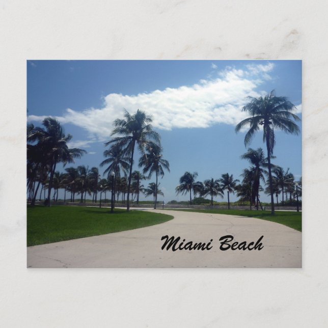 miami beach path postcard (Front)