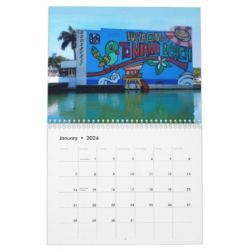 Miami Beach Photo Calendar Zazzle