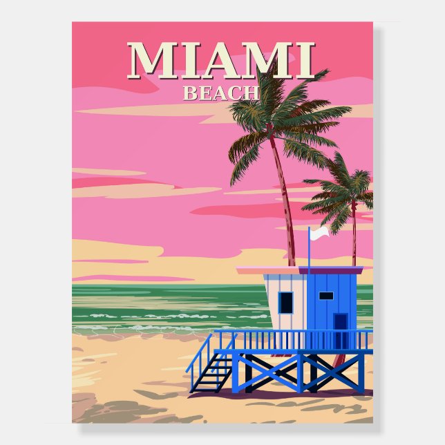 Miami Beach Retro Poster (Front)