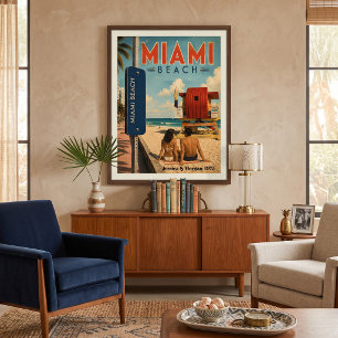 Miami Beach Retro poster vintage