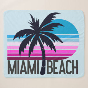 Miami Beach Sherpa Blanket