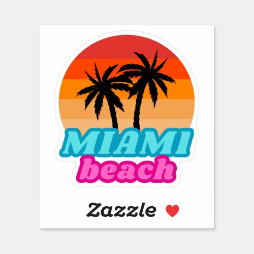 Miami beach Summer time Sticker