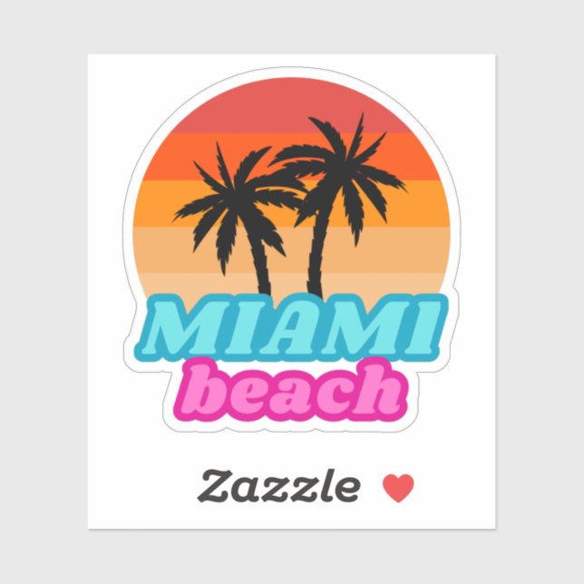Miami beach Summer time Sticker (Sheet)