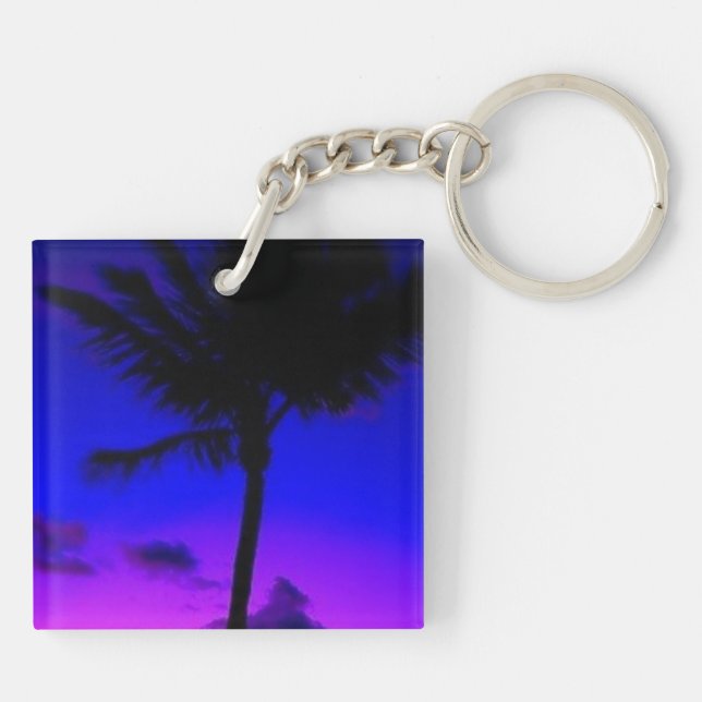 MIAMI BEACH SUNSET KEYCHAIN (Back)