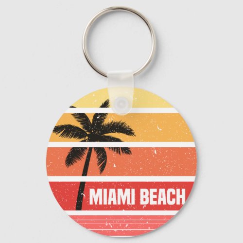 Miami beach T_Shirt Keychain