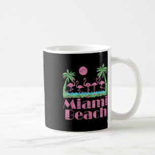 Miami Beach T Shirt Pink Flamingo Souvenir Men Wom Coffee Mug
