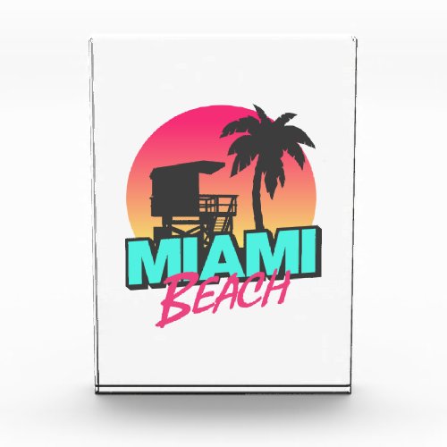 Miami Beach Travel Vintage  Photo Block