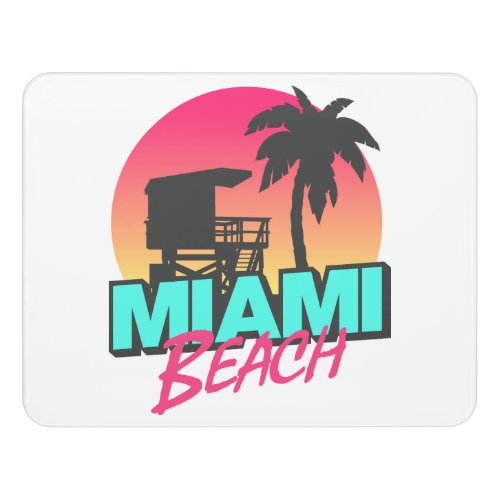 Miami Beach Travel Vintage Photo  Door Sign