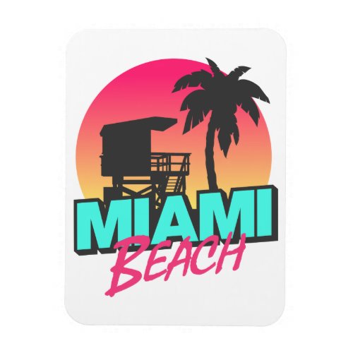 Miami Beach Travel Vintage Photo  Magnet