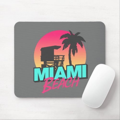 Miami Beach Travel Vintage Photo  Mouse Pad