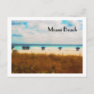 Miami Beach Umbrellas Postcard