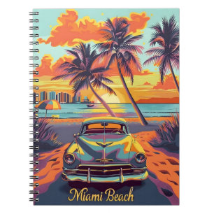 Miami Beach Vintage Car Notebook