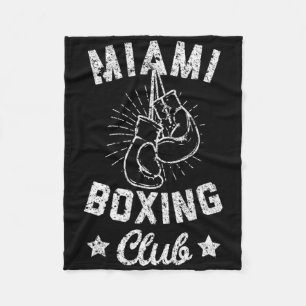 Miami Boxing Club - Vintage Boxer Gloves Fleece Blanket