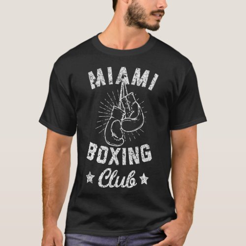 Miami Boxing Club  Vintage Boxer Gloves T_Shirt