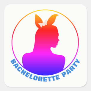 Miami Bunny Girl Bachelorette Party Square Sticker
