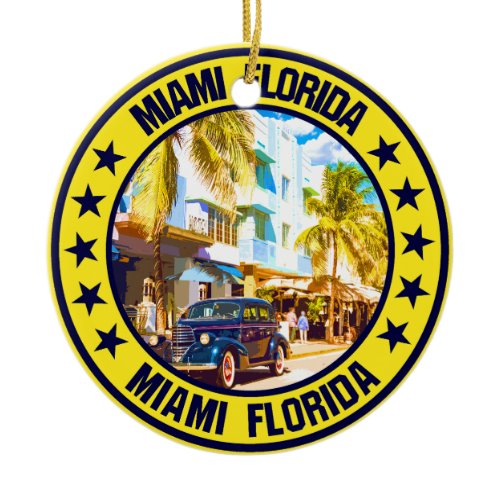 Miami                                              ceramic ornament