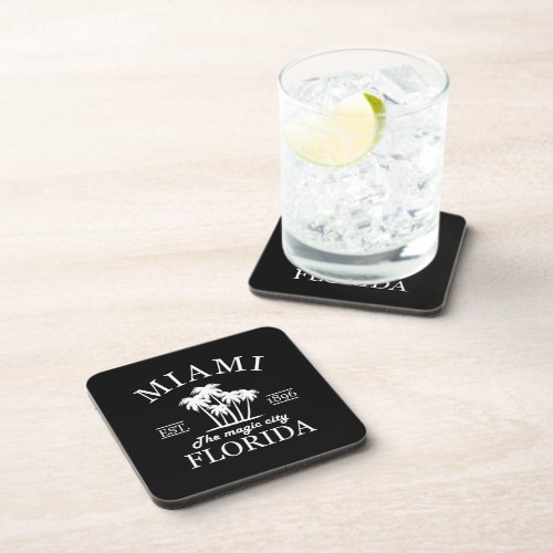 Miami City beach of Florida Beverage Coaster