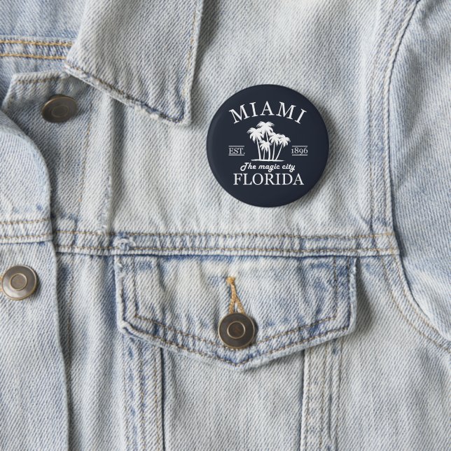Miami City beach of Florida Button (In Situ)