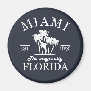 Miami City beach of Florida Magnet