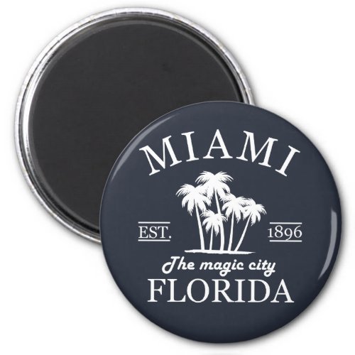 Miami City beach of Florida Magnet