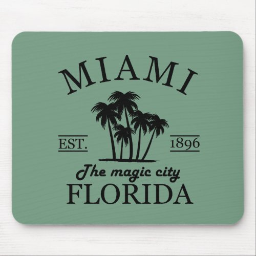 Miami City beach of Florida Mouse Pad