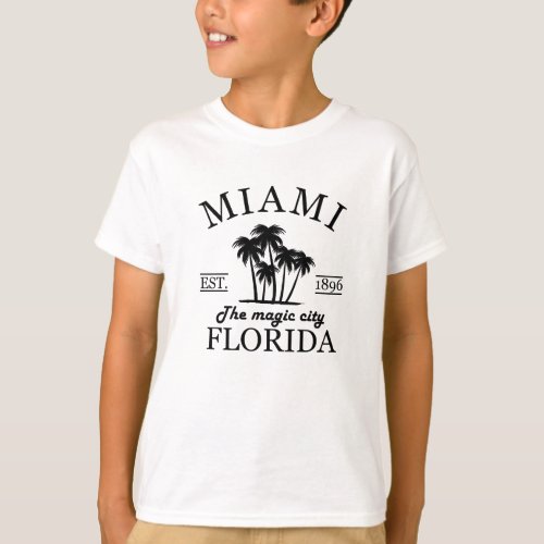 Miami City beach of Florida T_Shirt