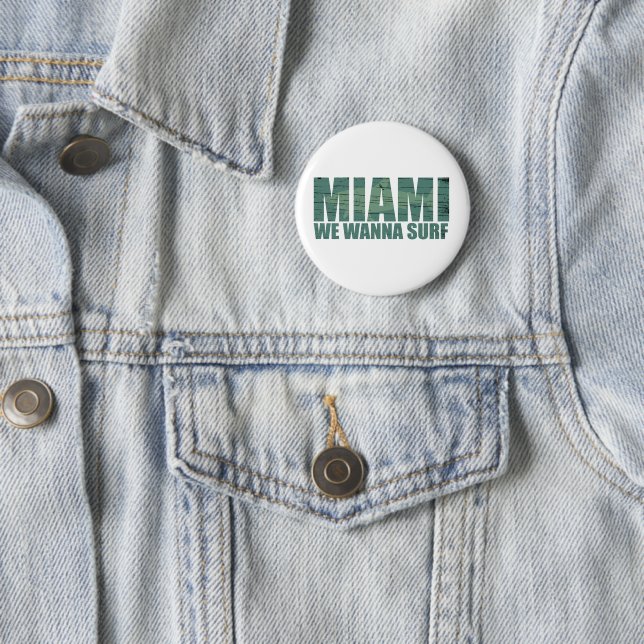 Miami city Florida blue Button (In Situ)