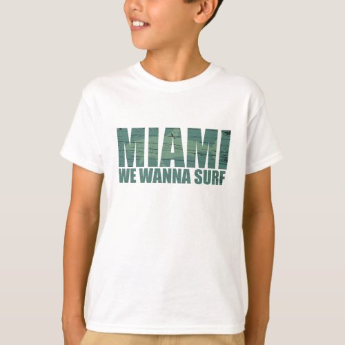 Miami city Florida blue T_Shirt