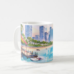 Miami City Florida skyline Coffee Mug