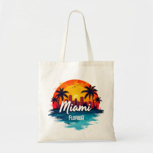 Miami City Florida skyline Tote Bag