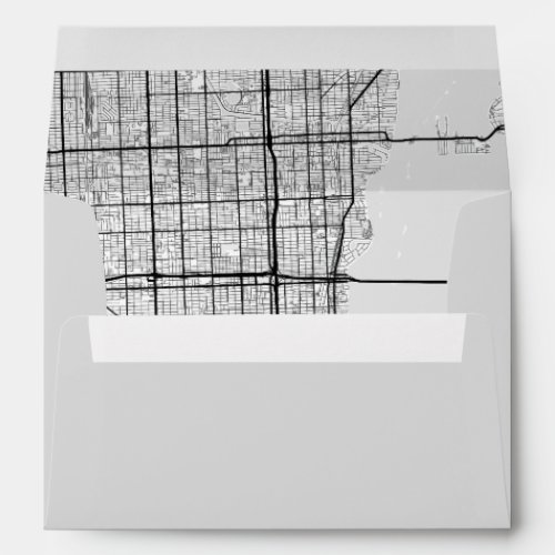 Miami City Map Envelope