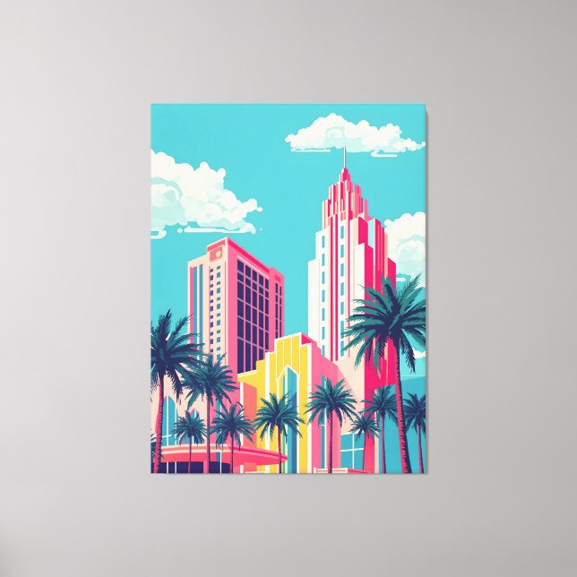 Miami City Vibes Canvas Print (Front)