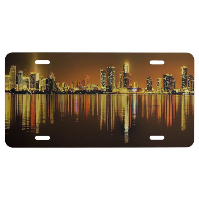 Miami Cityscapes License Plate (Front)