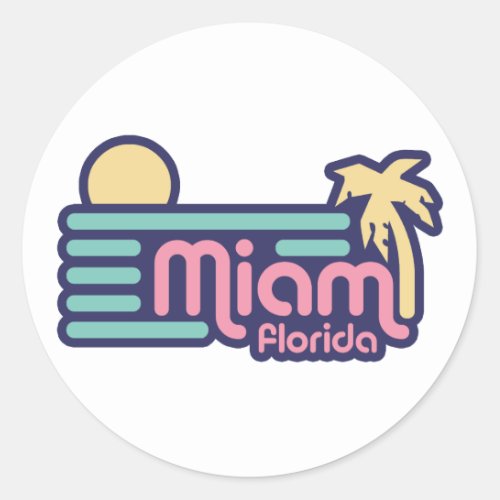 Miami Classic Round Sticker