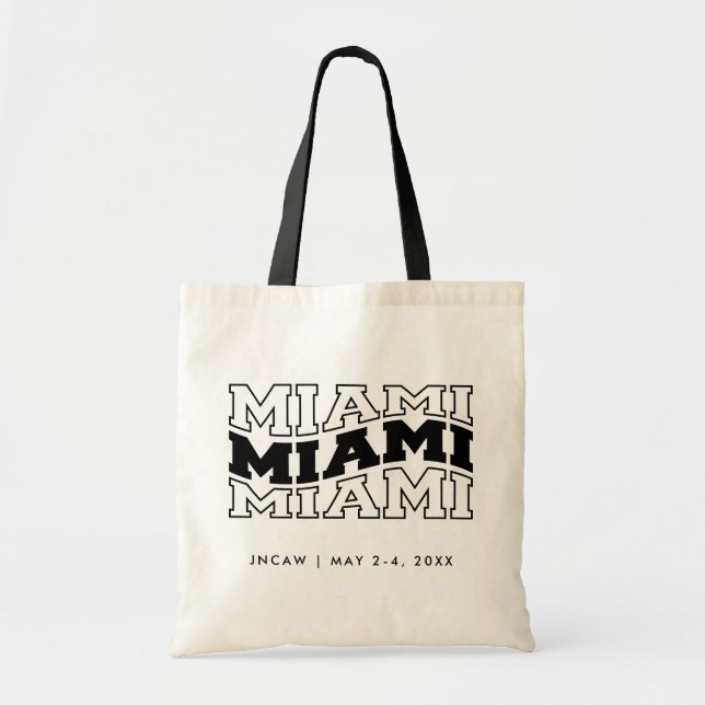 Miami Convention Welcome Bag Trade Show Tote Bag (Front)