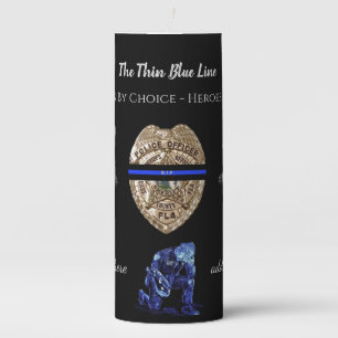Miami-Dade FLA. Thin Blue Line Pillar Candle